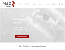 Tablet Screenshot of maxclimbing.com